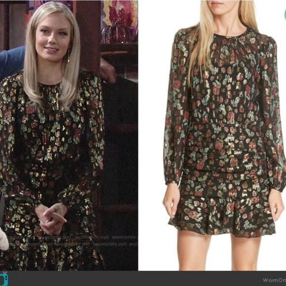 NWT VERONICA BEARD Black Gold Metallic Foil ROBIN Silk Ruched Mini Dress Size 2 - Picture 15 of 15